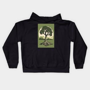 new growth tree Kids Hoodie